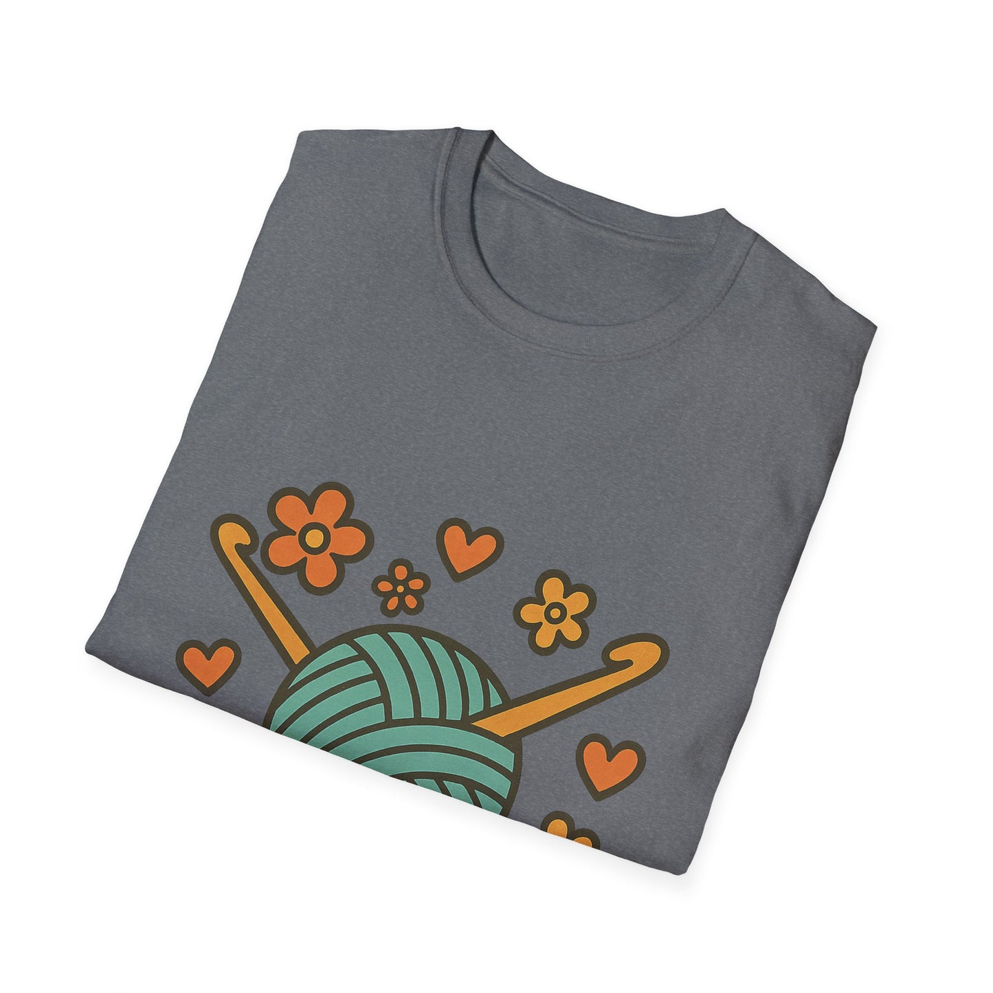 Crafty Love Unisex T-Shirt | Knitting Gift | Cozy Apparel | Yarn Lover Tee | Handmade Vibes | Perfect for Crafters and Creatives
