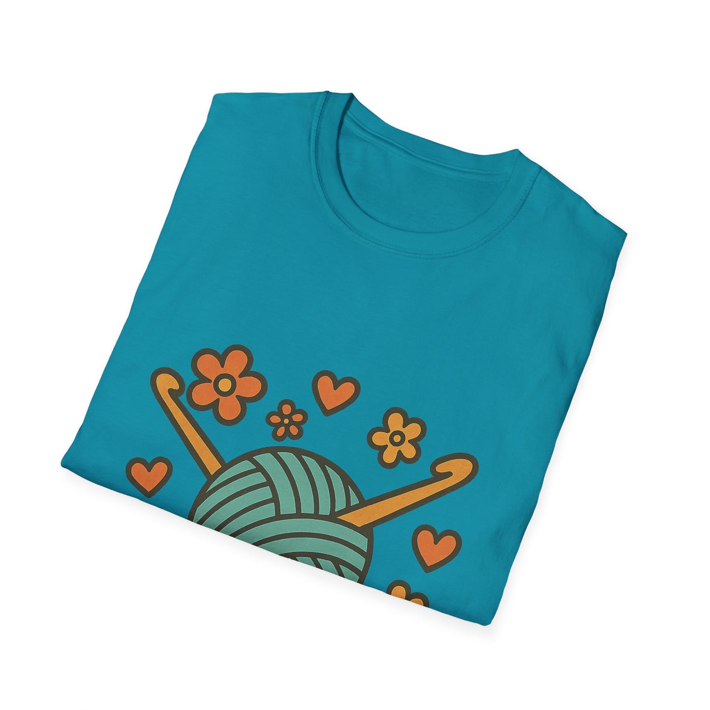 Crafty Love Unisex T-Shirt | Knitting Gift | Cozy Apparel | Yarn Lover Tee | Handmade Vibes | Perfect for Crafters and Creatives