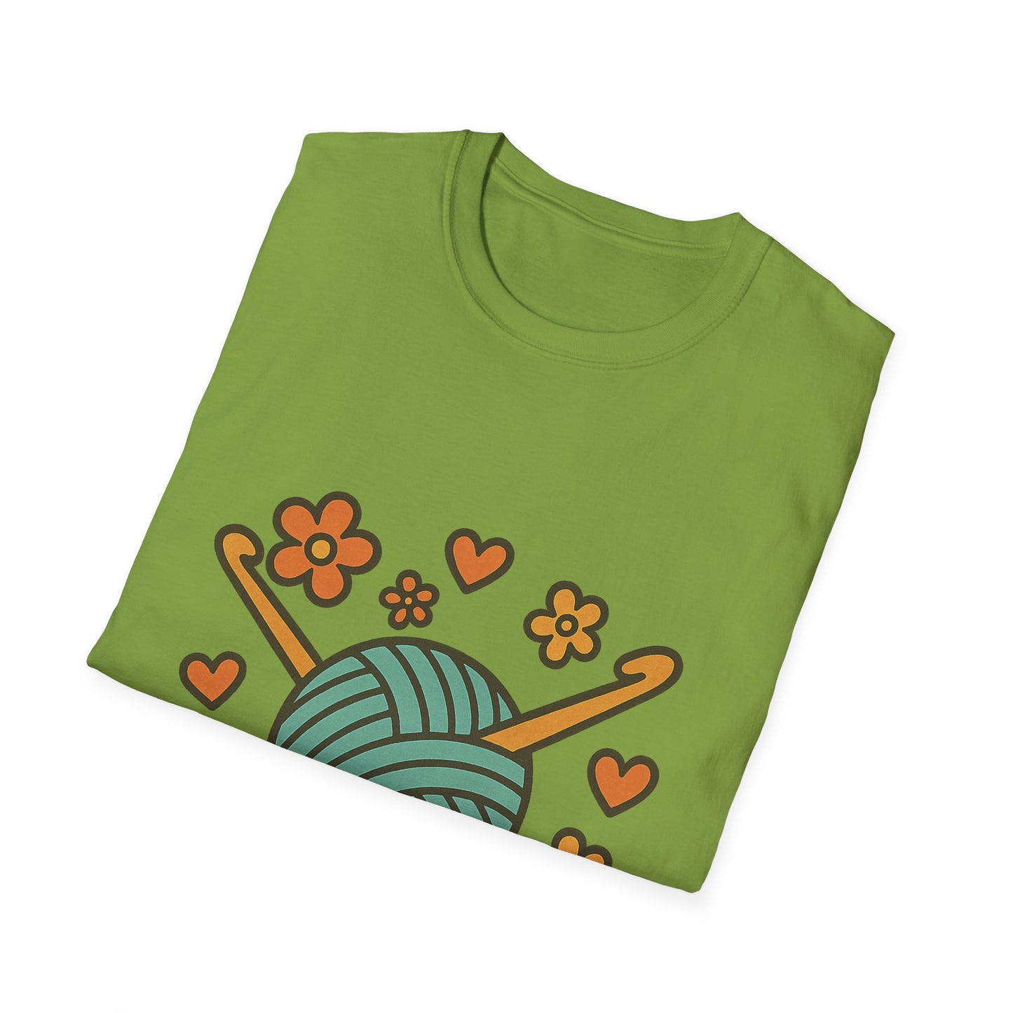 Crafty Love Unisex T-Shirt | Knitting Gift | Cozy Apparel | Yarn Lover Tee | Handmade Vibes | Perfect for Crafters and Creatives