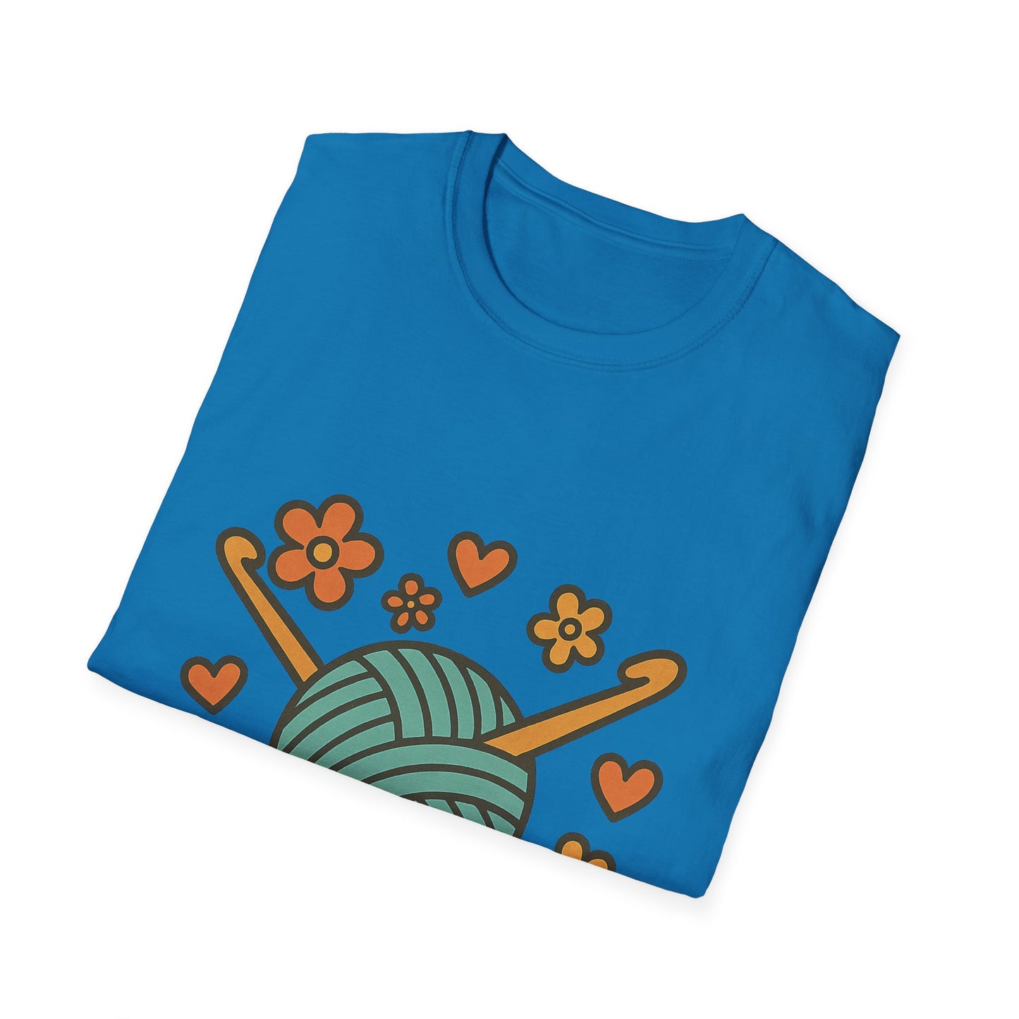 Crafty Love Unisex T-Shirt | Knitting Gift | Cozy Apparel | Yarn Lover Tee | Handmade Vibes | Perfect for Crafters and Creatives