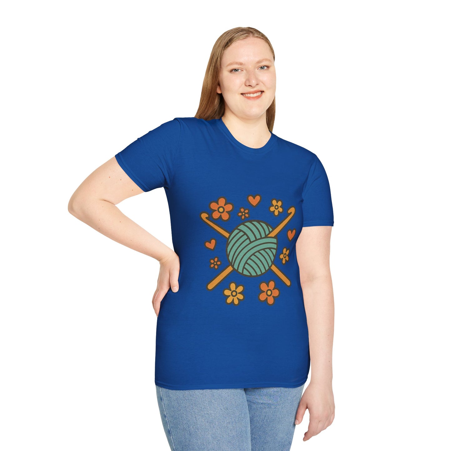 Crafty Love Unisex T-Shirt | Knitting Gift | Cozy Apparel | Yarn Lover Tee | Handmade Vibes | Perfect for Crafters and Creatives