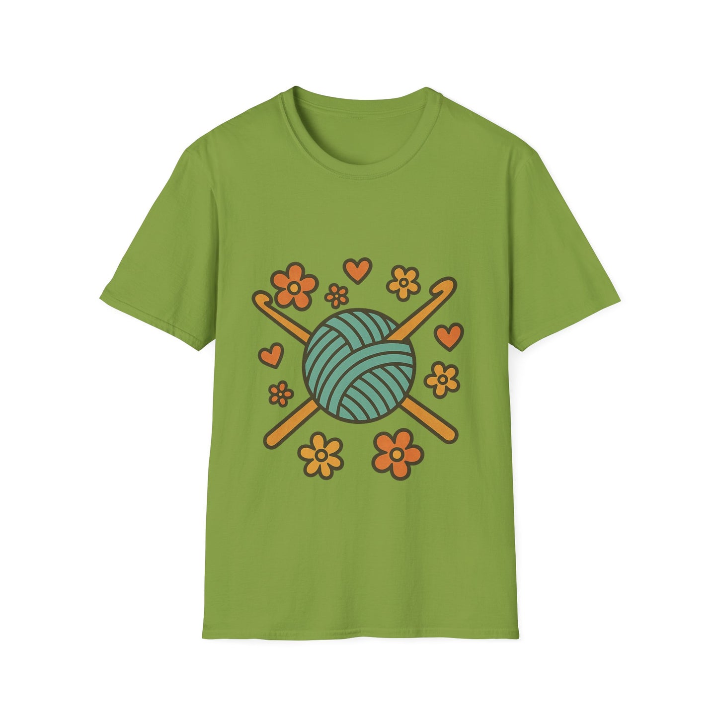 Crafty Love Unisex T-Shirt | Knitting Gift | Cozy Apparel | Yarn Lover Tee | Handmade Vibes | Perfect for Crafters and Creatives