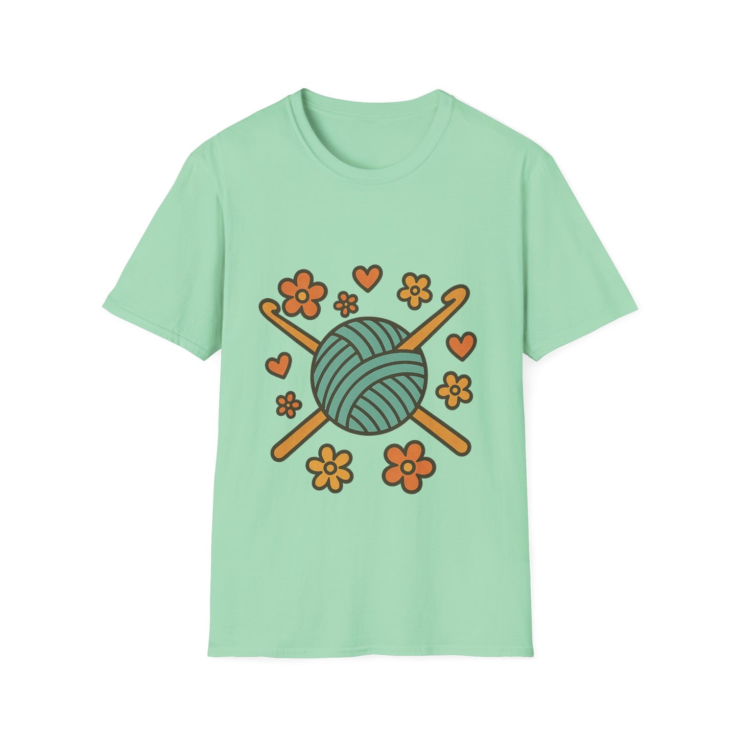 Crafty Love Unisex T-Shirt | Knitting Gift | Cozy Apparel | Yarn Lover Tee | Handmade Vibes | Perfect for Crafters and Creatives