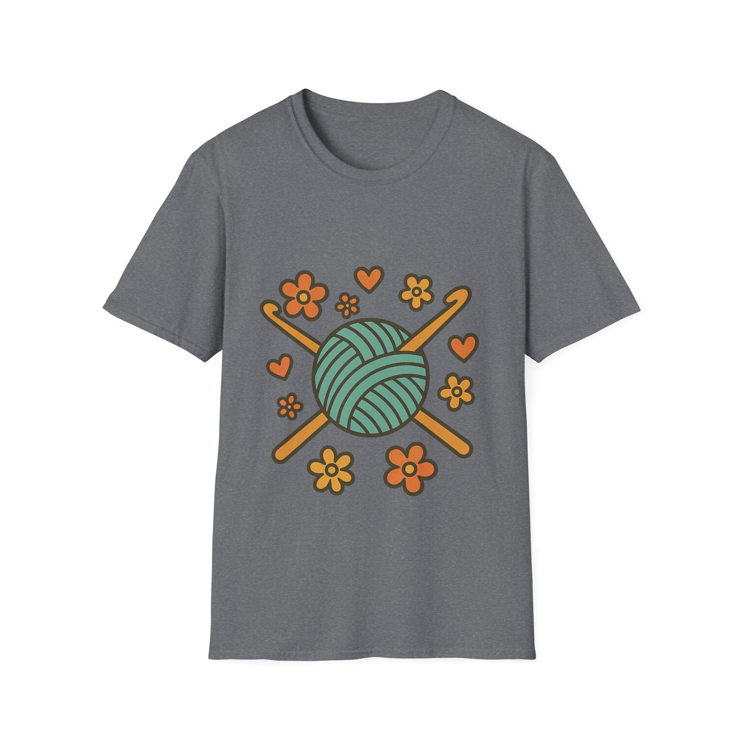 Crafty Love Unisex T-Shirt | Knitting Gift | Cozy Apparel | Yarn Lover Tee | Handmade Vibes | Perfect for Crafters and Creatives