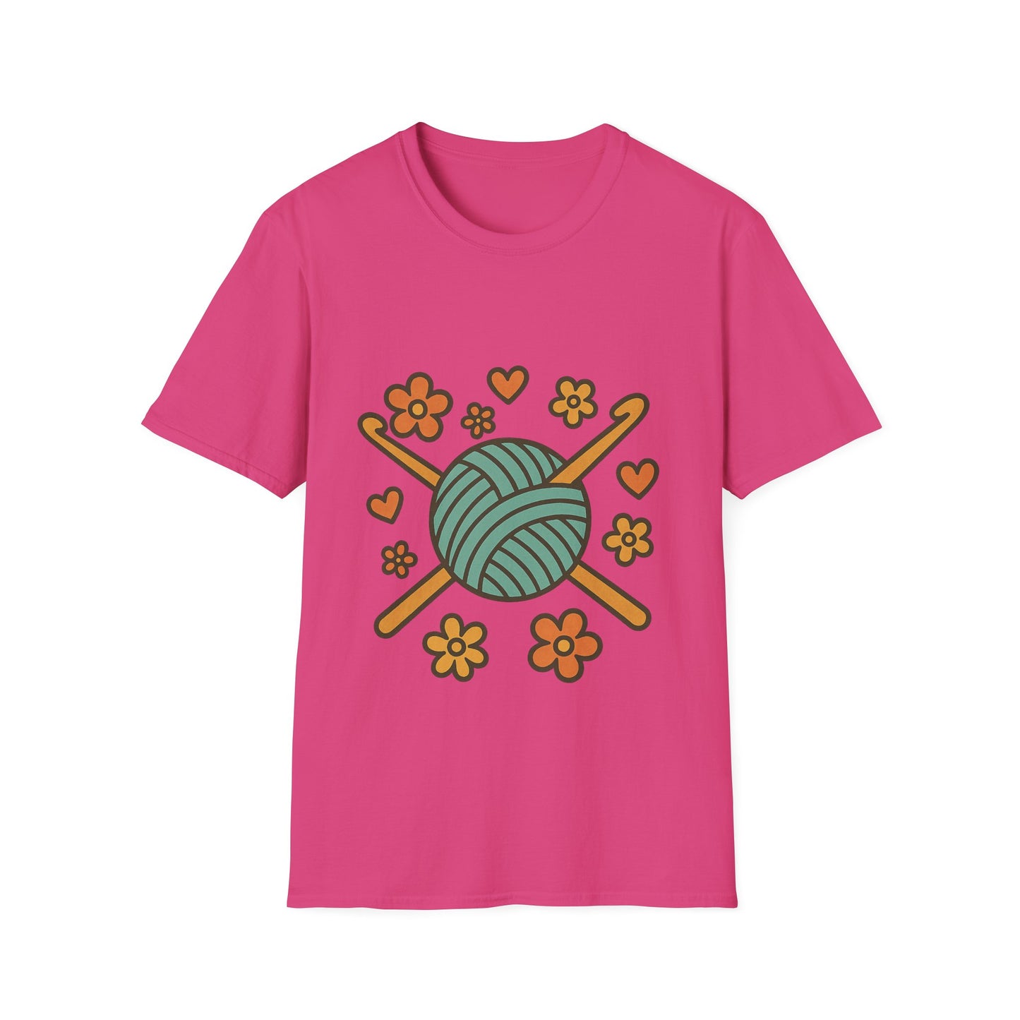 Crafty Love Unisex T-Shirt | Knitting Gift | Cozy Apparel | Yarn Lover Tee | Handmade Vibes | Perfect for Crafters and Creatives