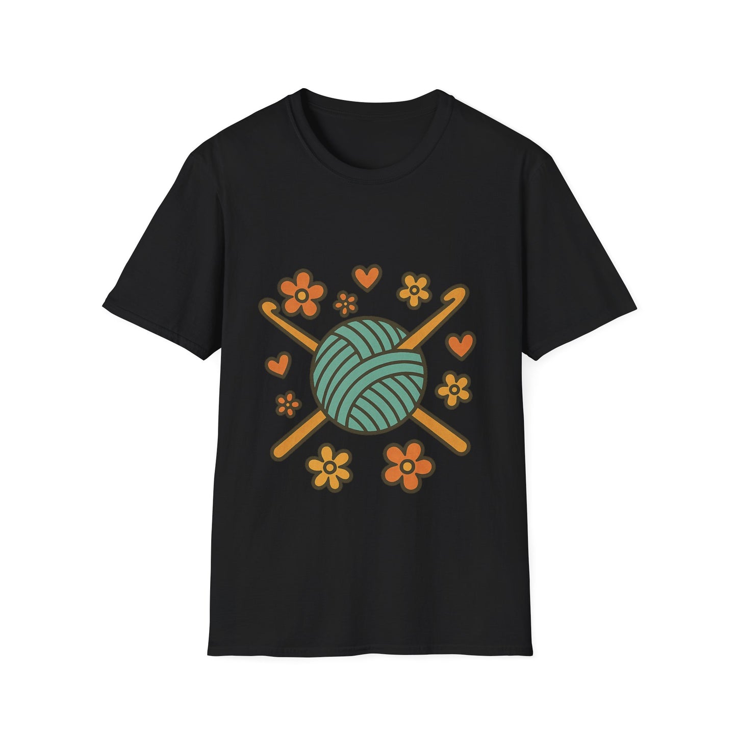 Crafty Love Unisex T-Shirt | Knitting Gift | Cozy Apparel | Yarn Lover Tee | Handmade Vibes | Perfect for Crafters and Creatives