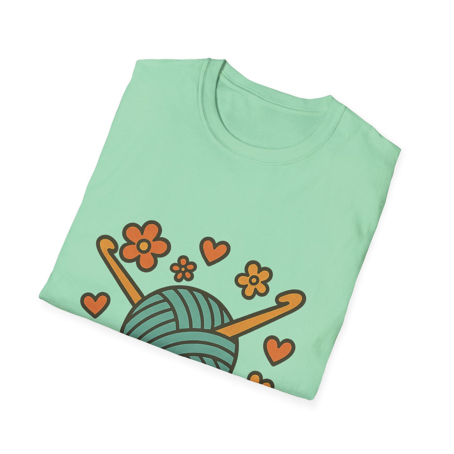 Crafty Love Unisex T-Shirt | Knitting Gift | Cozy Apparel | Yarn Lover Tee | Handmade Vibes | Perfect for Crafters and Creatives