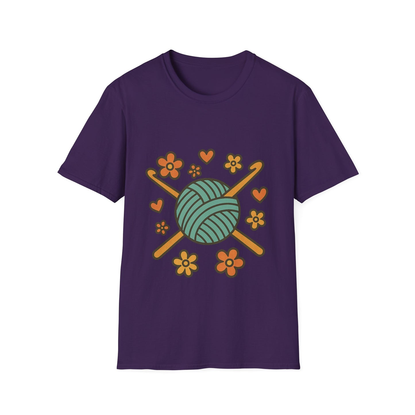 Crafty Love Unisex T-Shirt | Knitting Gift | Cozy Apparel | Yarn Lover Tee | Handmade Vibes | Perfect for Crafters and Creatives