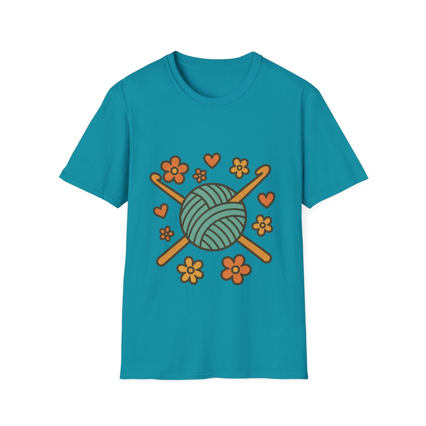 Crafty Love Unisex T-Shirt | Knitting Gift | Cozy Apparel | Yarn Lover Tee | Handmade Vibes | Perfect for Crafters and Creatives