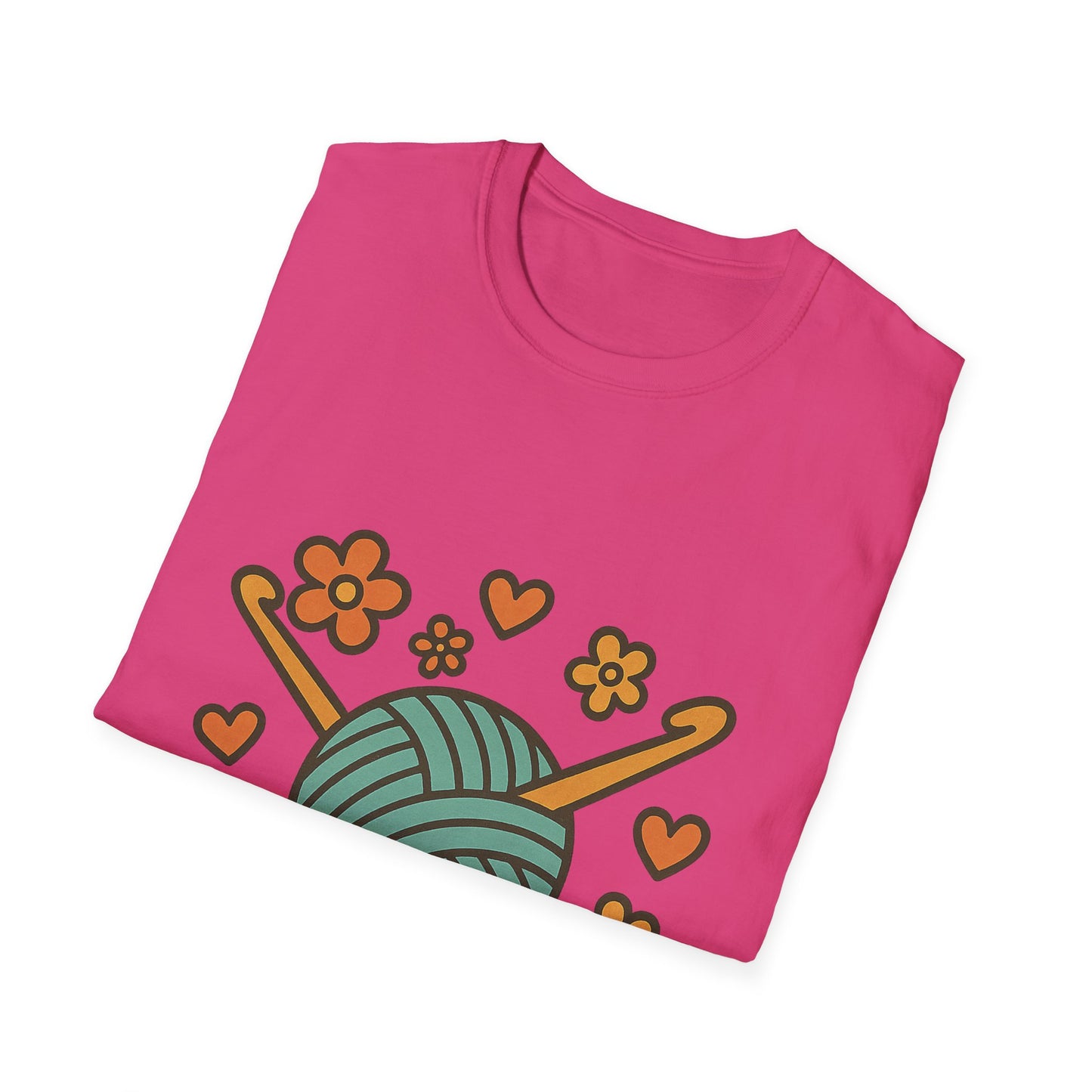 Crafty Love Unisex T-Shirt | Knitting Gift | Cozy Apparel | Yarn Lover Tee | Handmade Vibes | Perfect for Crafters and Creatives