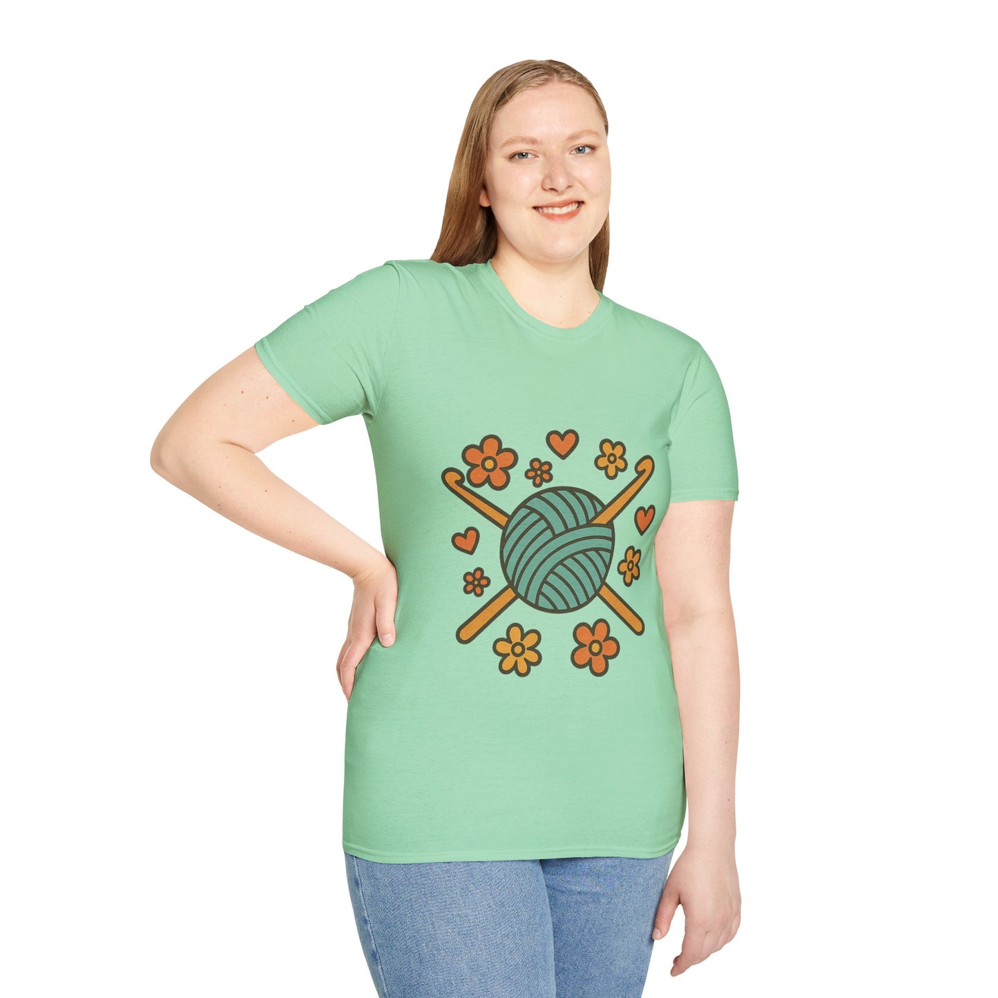 Crafty Love Unisex T-Shirt | Knitting Gift | Cozy Apparel | Yarn Lover Tee | Handmade Vibes | Perfect for Crafters and Creatives