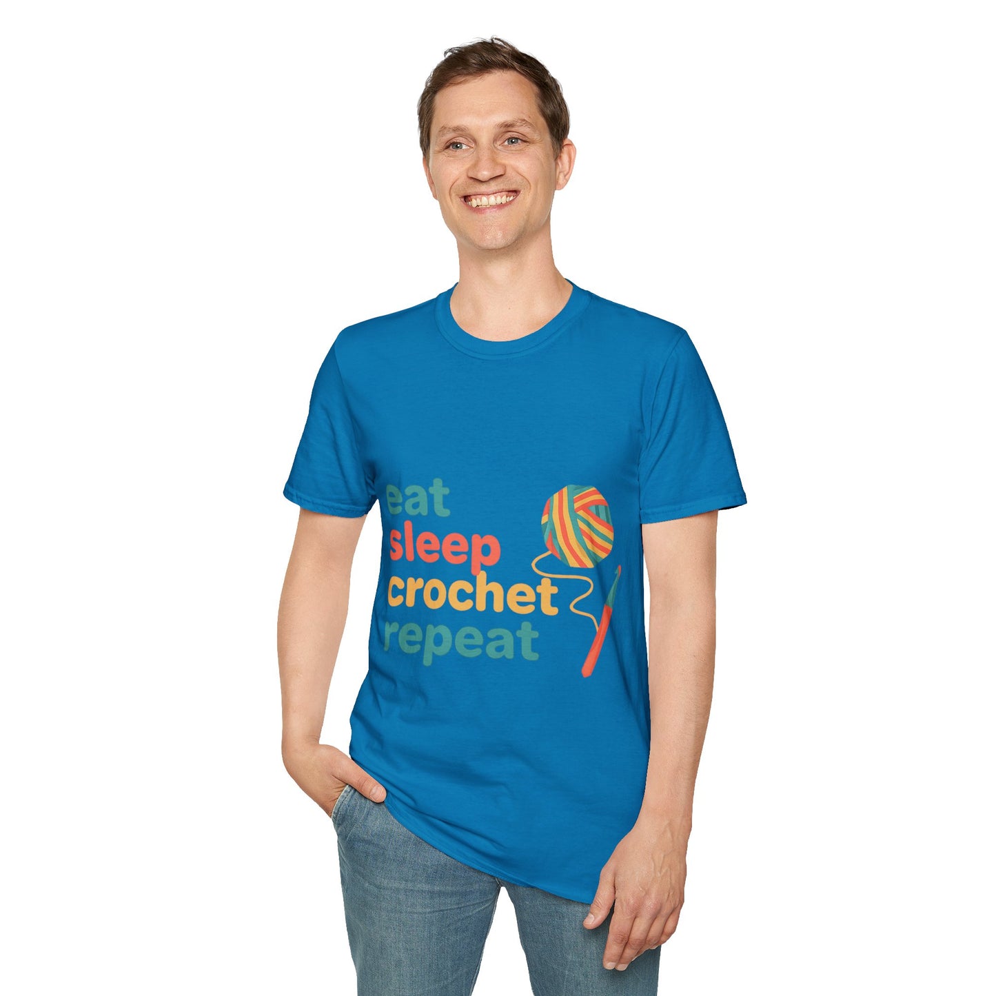 Eat Sleep Crochet Repeat T‑Shirt