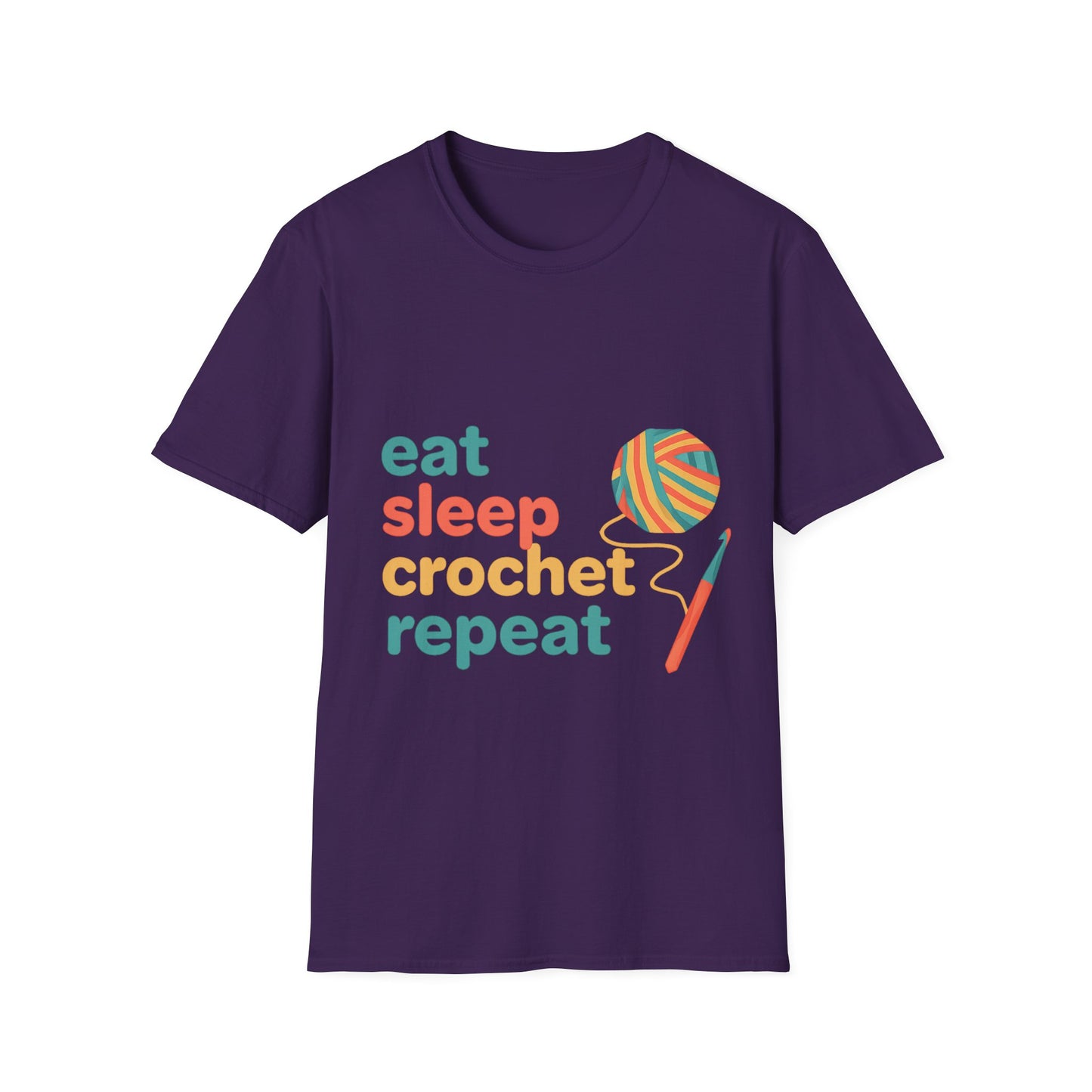 Eat Sleep Crochet Repeat T‑Shirt