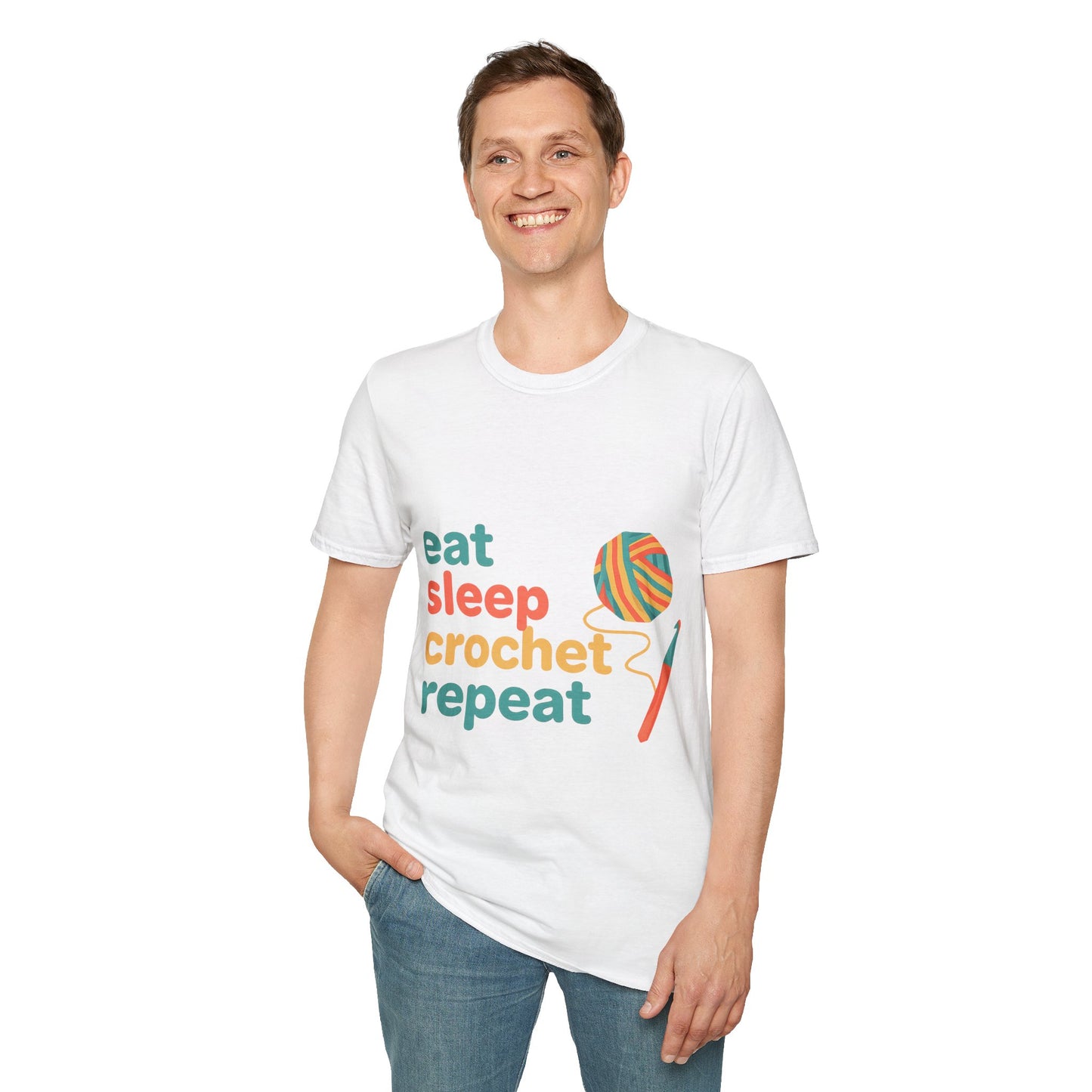 Eat Sleep Crochet Repeat T‑Shirt