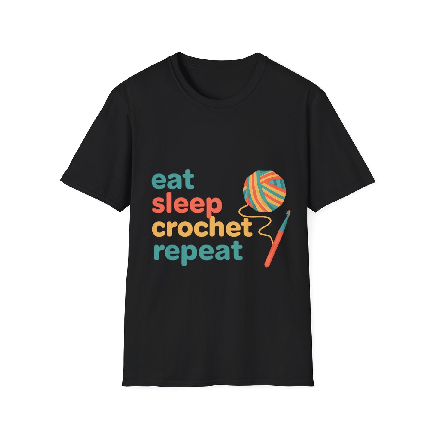 Eat Sleep Crochet Repeat T‑Shirt