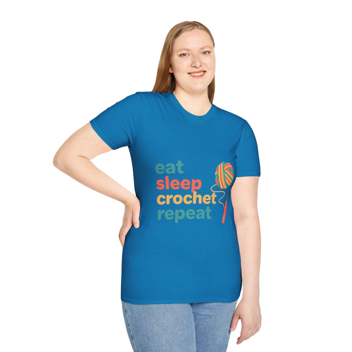 Eat Sleep Crochet Repeat T‑Shirt