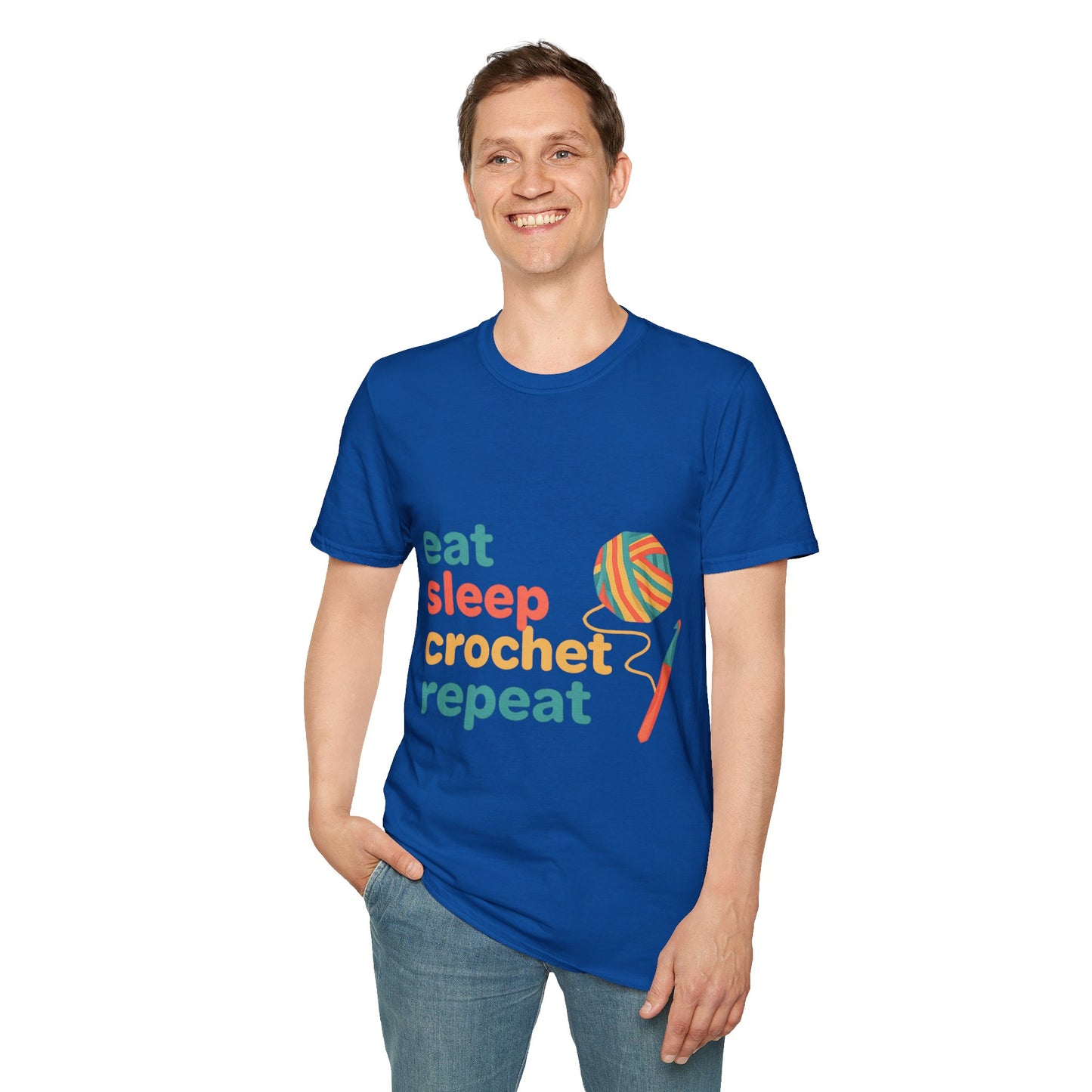 Eat Sleep Crochet Repeat T‑Shirt