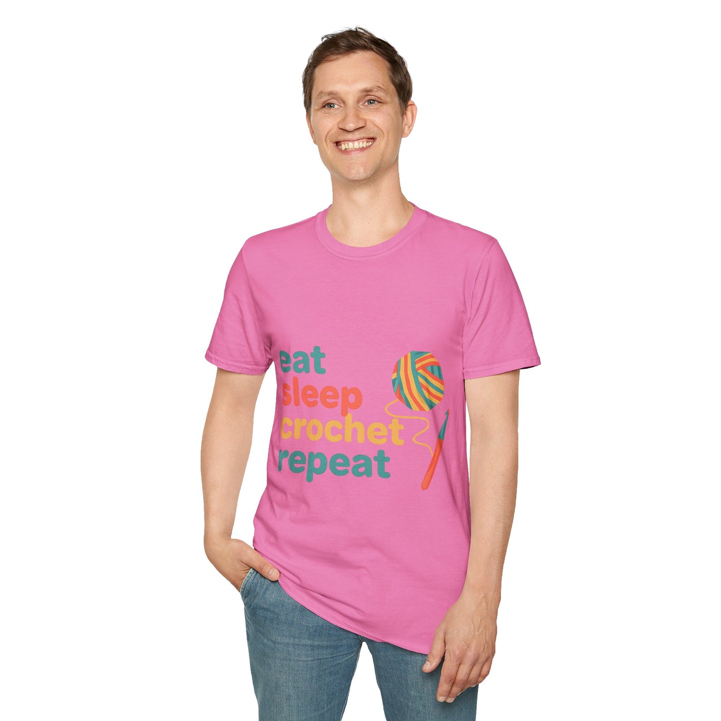 Eat Sleep Crochet Repeat T‑Shirt