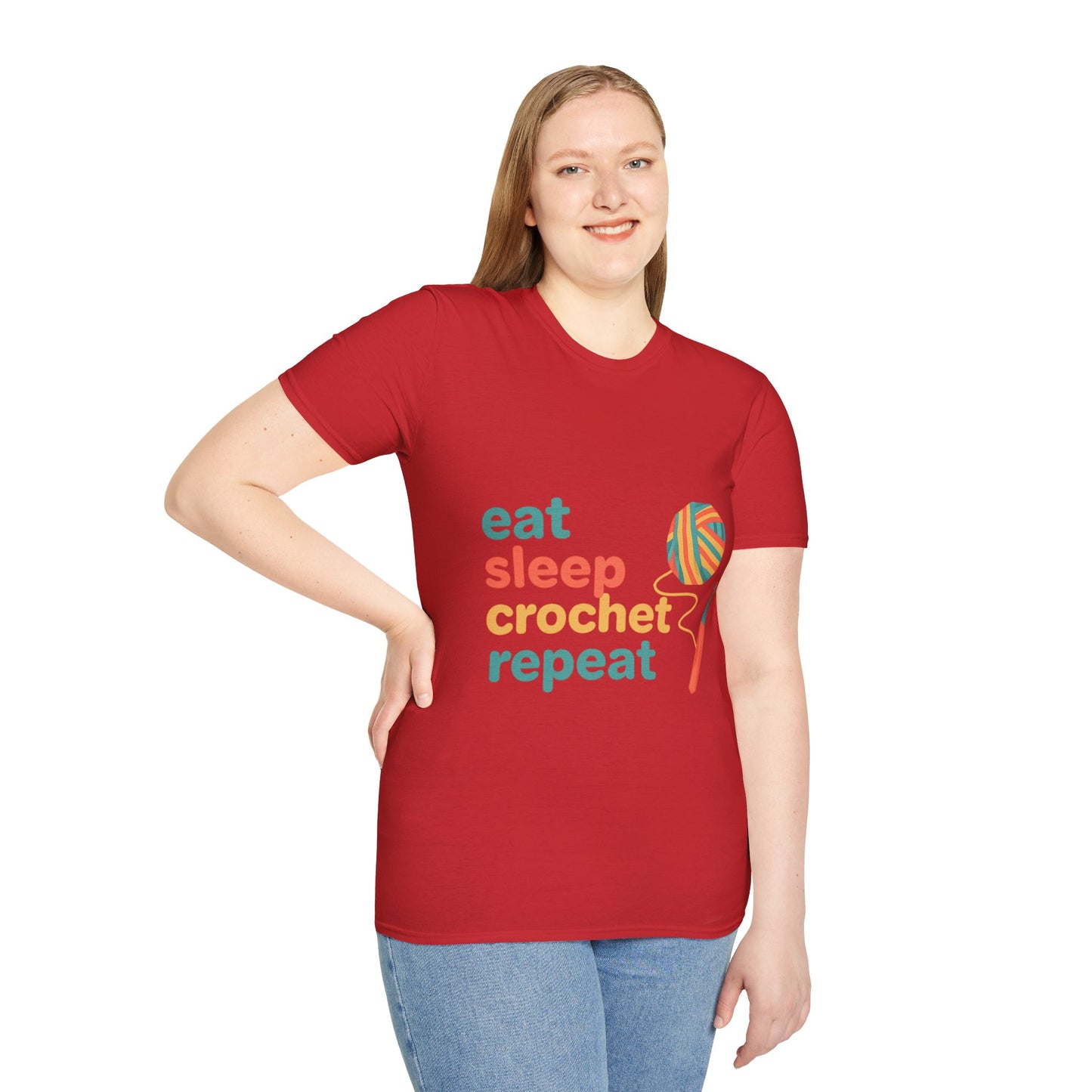 Eat Sleep Crochet Repeat T‑Shirt