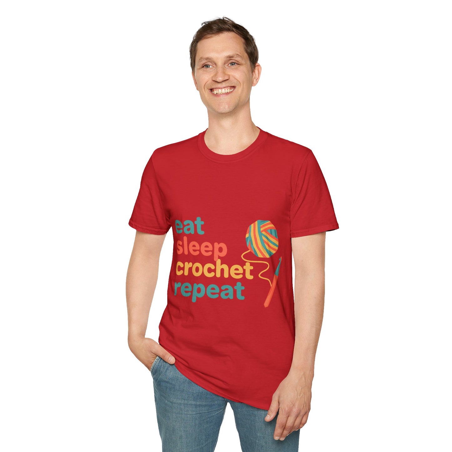 Eat Sleep Crochet Repeat T‑Shirt