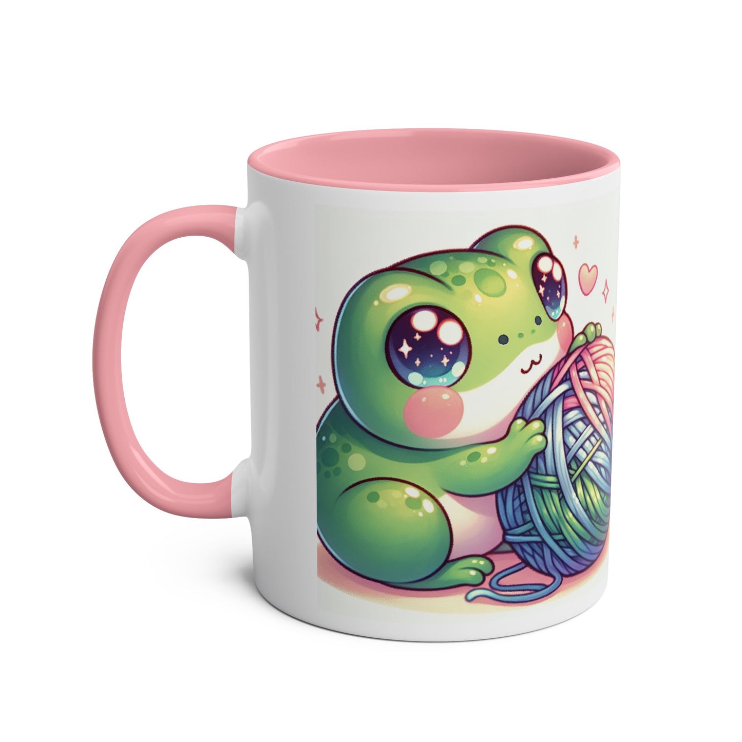 Mug - Cute Frog Yarn Two-Tone Coffee Mug 11oz