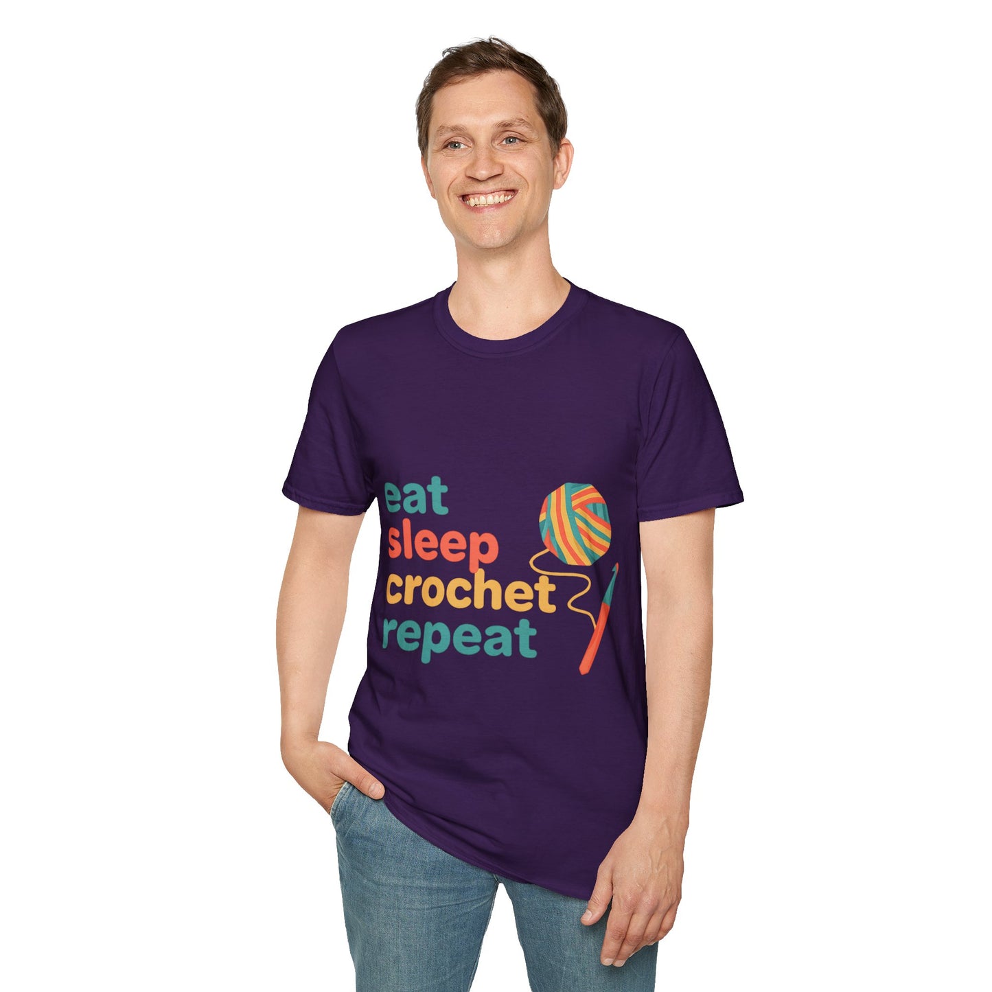 Eat Sleep Crochet Repeat T‑Shirt