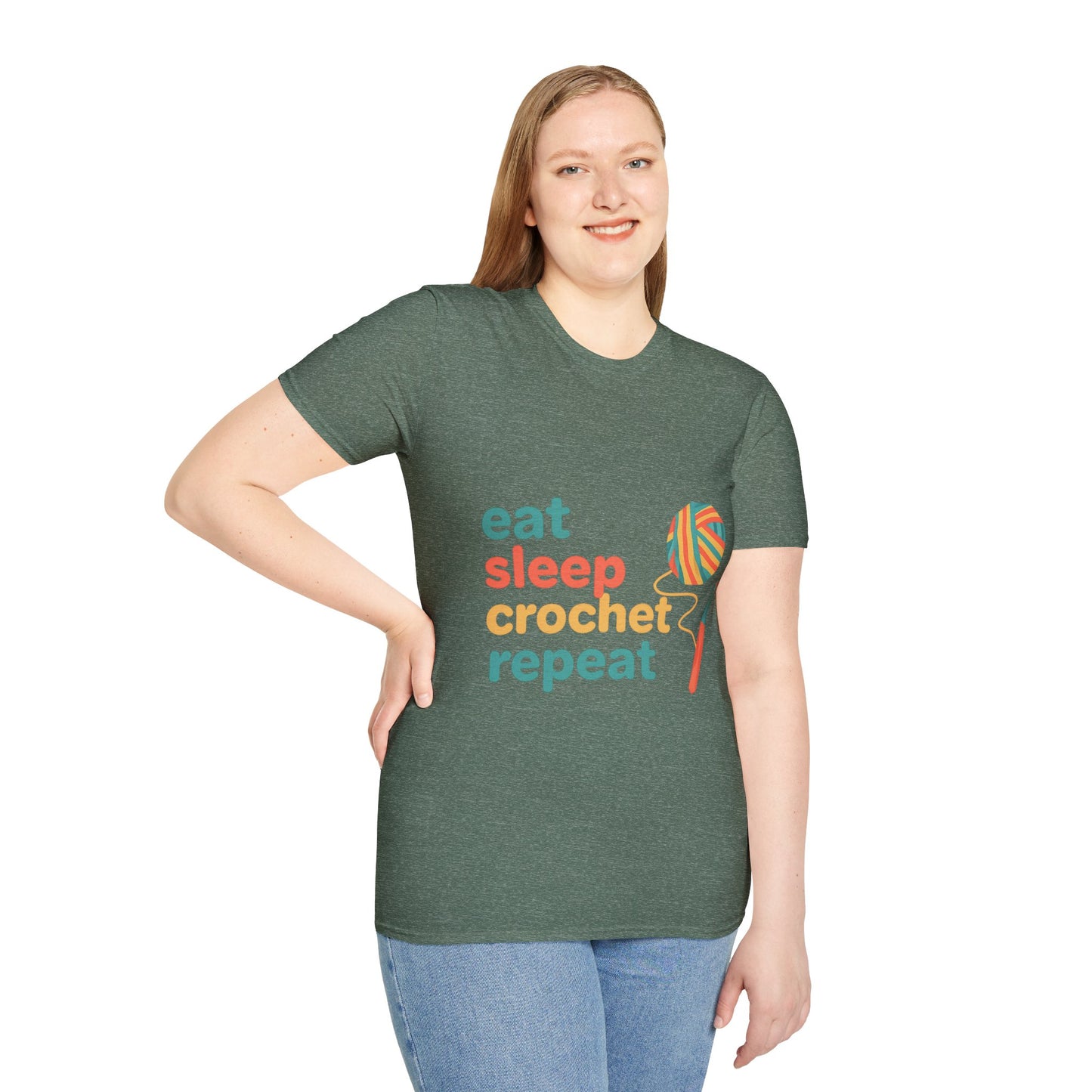 Eat Sleep Crochet Repeat T‑Shirt