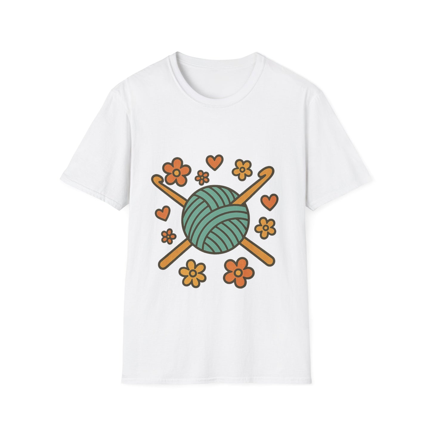 Crafty Love Unisex T-Shirt | Knitting Gift | Cozy Apparel | Yarn Lover Tee | Handmade Vibes | Perfect for Crafters and Creatives
