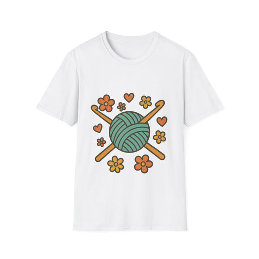 Crafty Love Unisex T-Shirt | Knitting Gift | Cozy Apparel | Yarn Lover Tee | Handmade Vibes | Perfect for Crafters and Creatives
