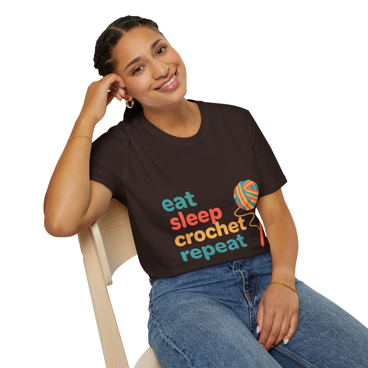 Eat Sleep Crochet Repeat T‑Shirt