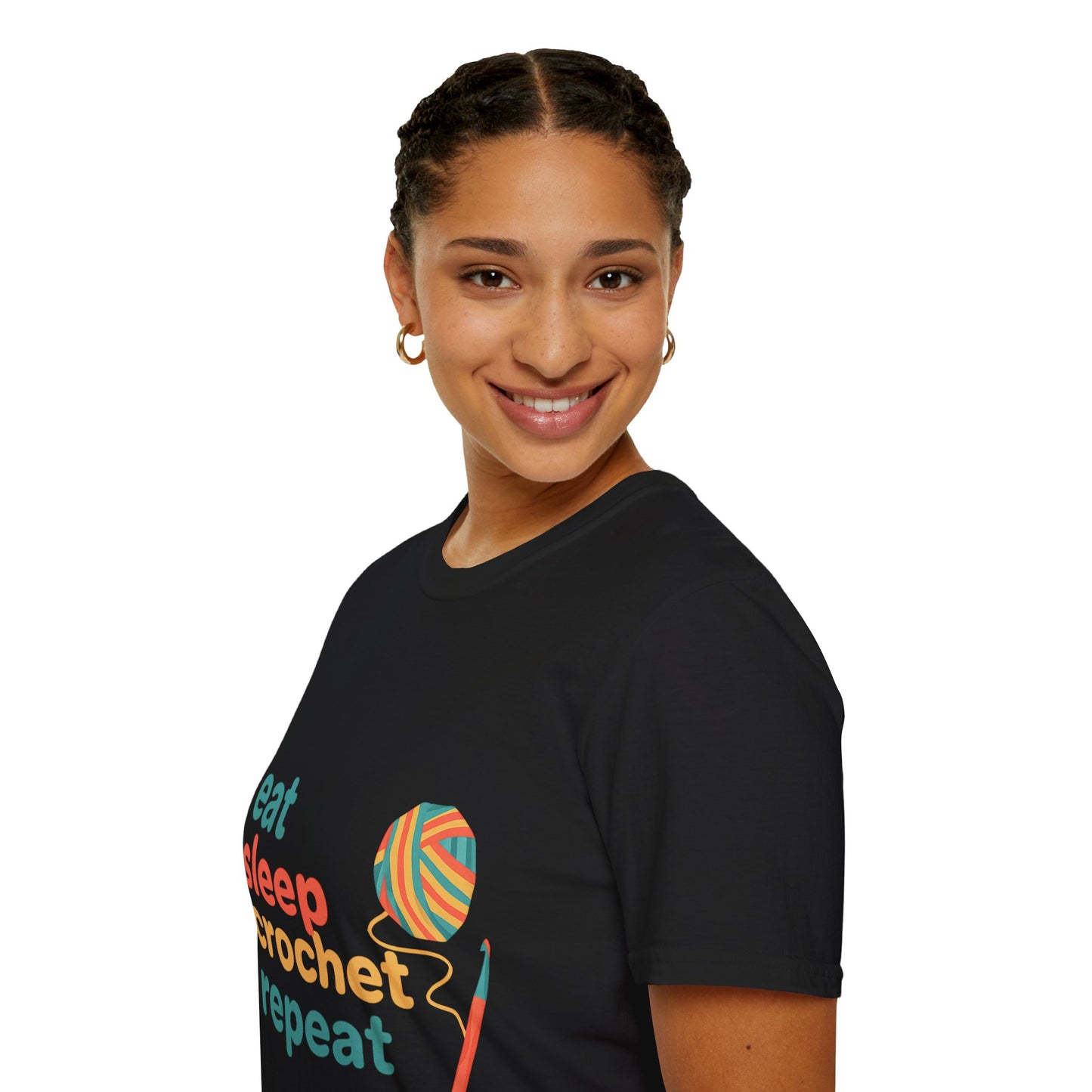 Eat Sleep Crochet Repeat T‑Shirt