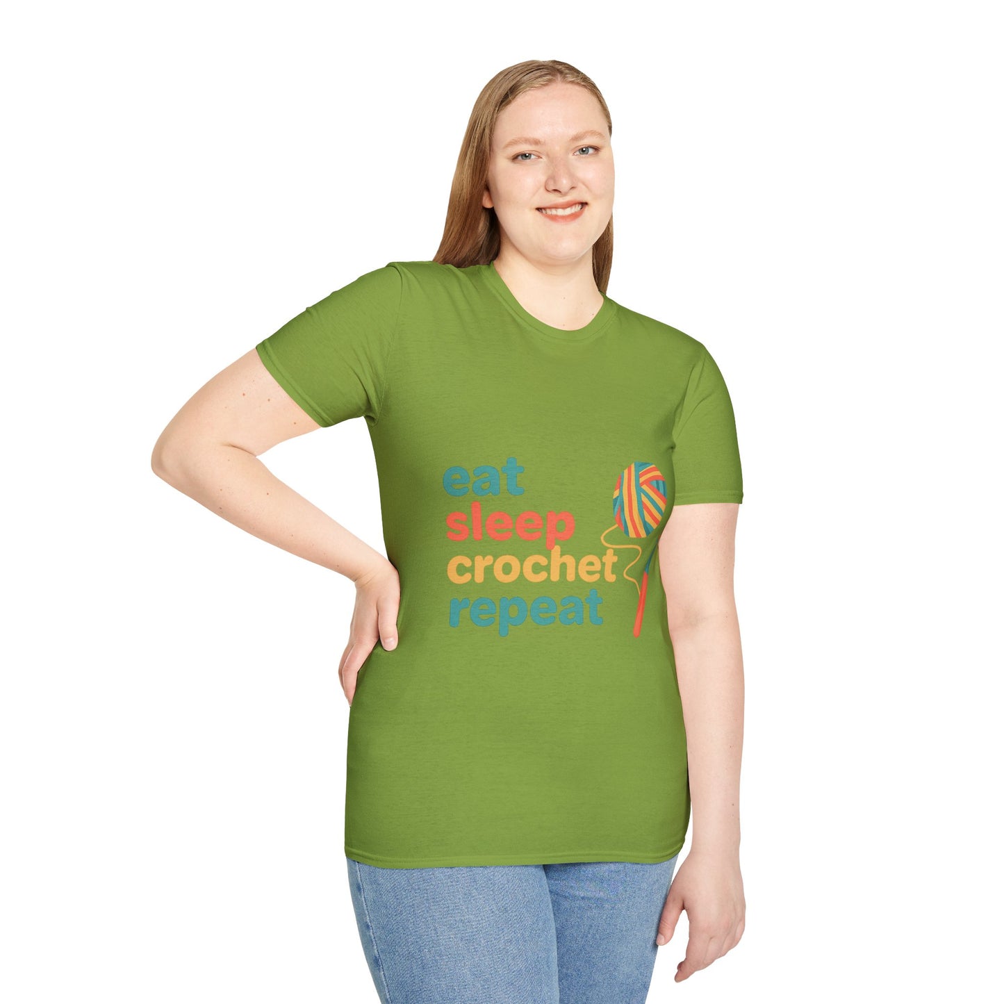 Eat Sleep Crochet Repeat T‑Shirt