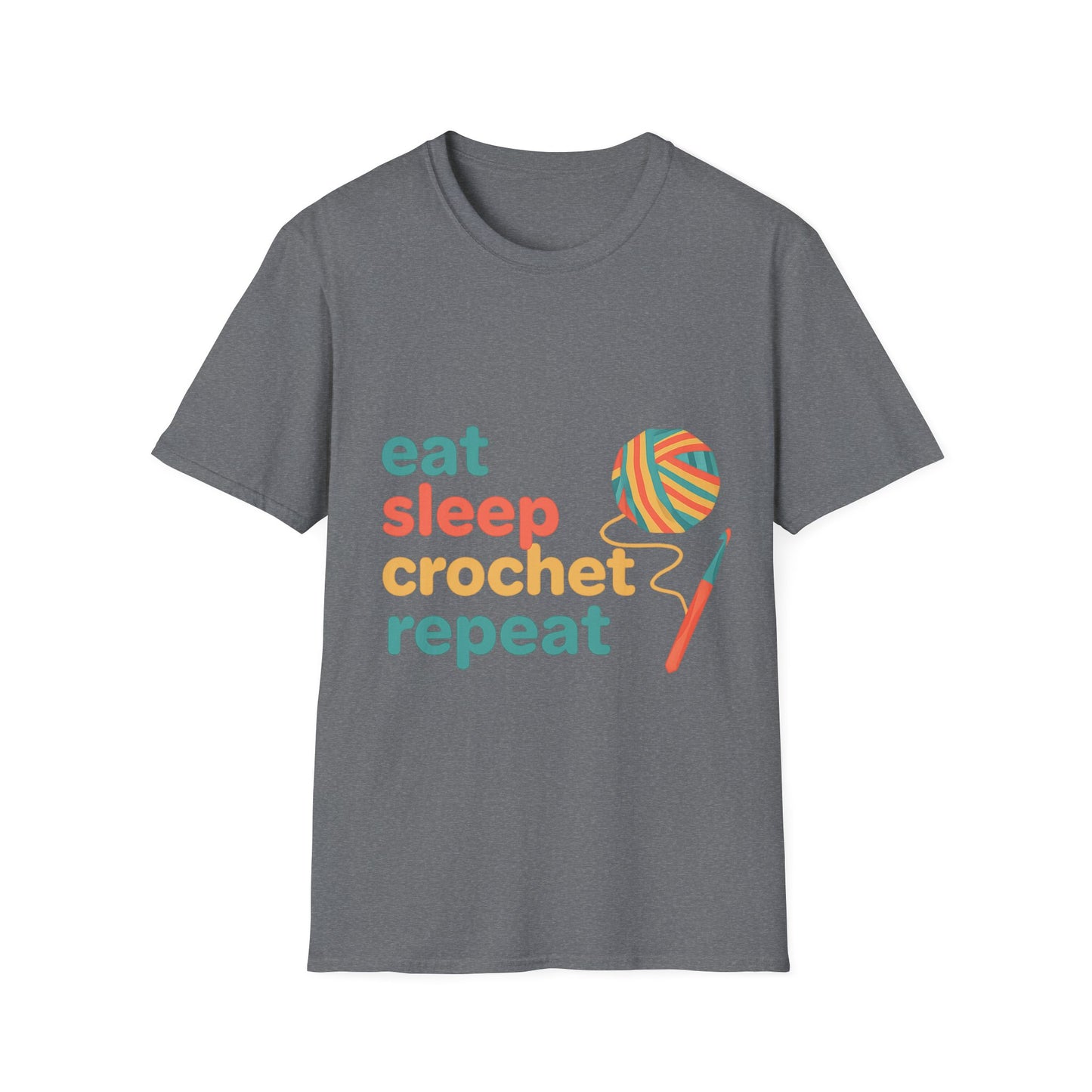 Eat Sleep Crochet Repeat T‑Shirt