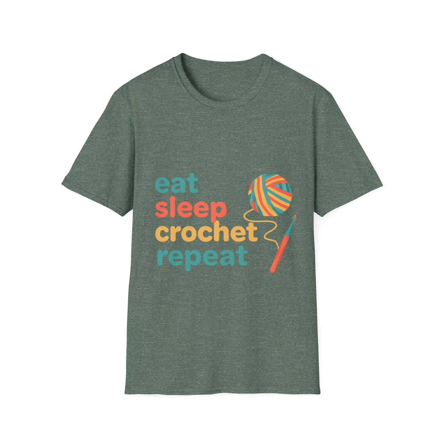 Eat Sleep Crochet Repeat T‑Shirt