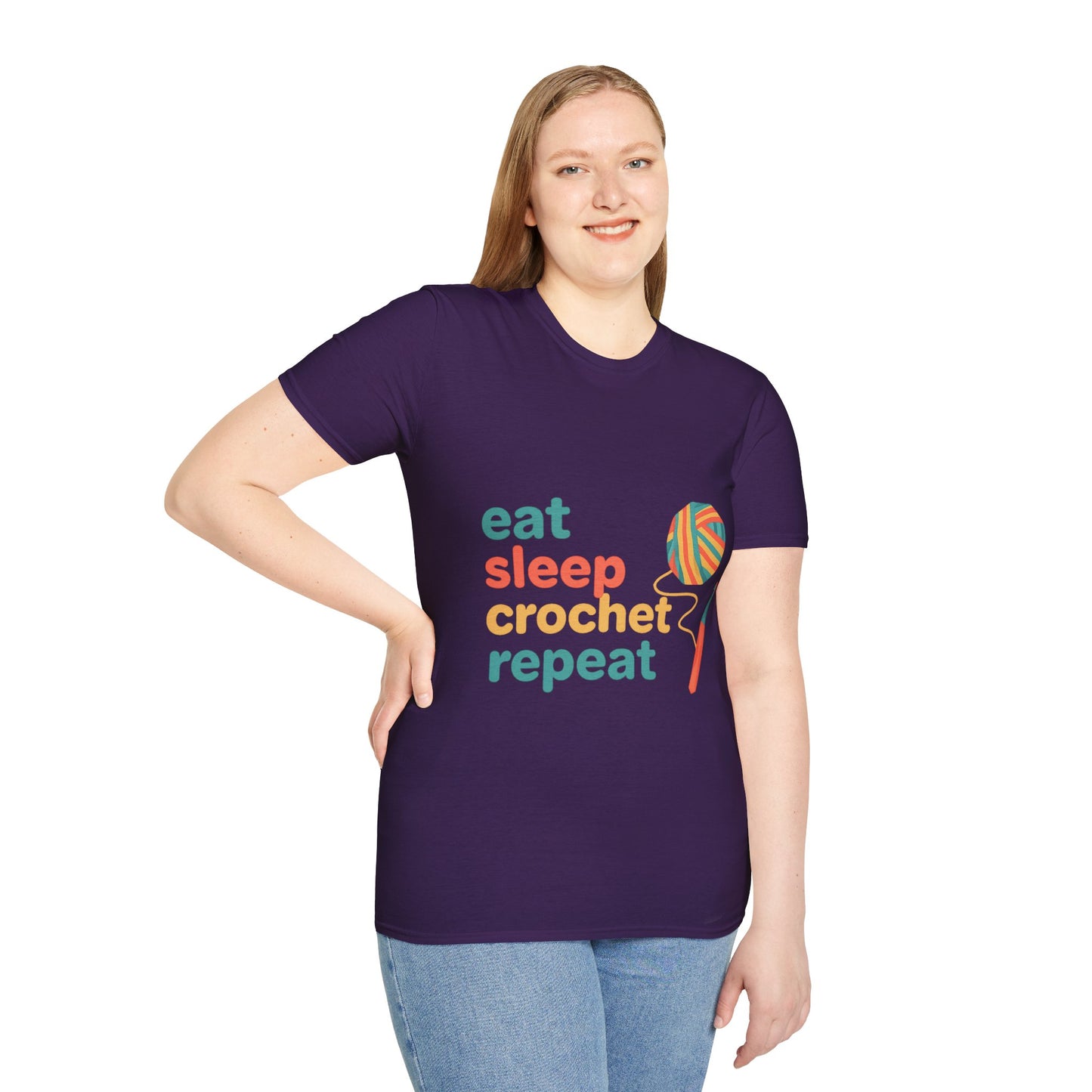 Eat Sleep Crochet Repeat T‑Shirt
