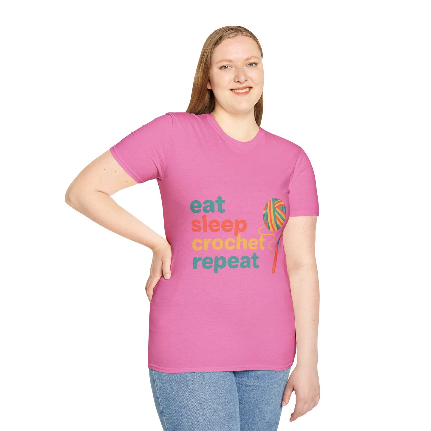 Eat Sleep Crochet Repeat T‑Shirt