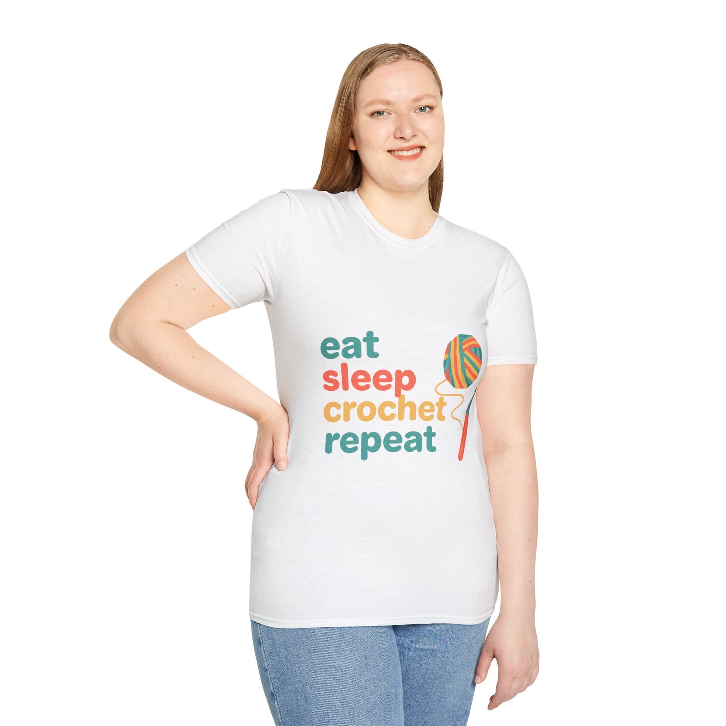 Eat Sleep Crochet Repeat T‑Shirt