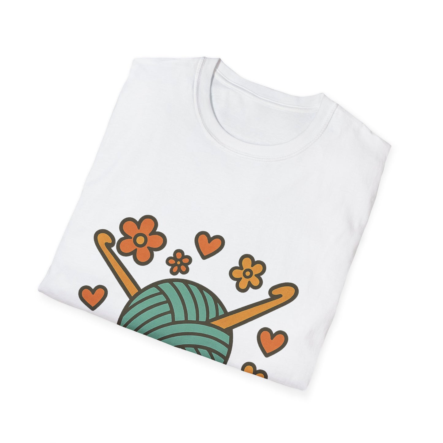 Crafty Love Unisex T-Shirt | Knitting Gift | Cozy Apparel | Yarn Lover Tee | Handmade Vibes | Perfect for Crafters and Creatives