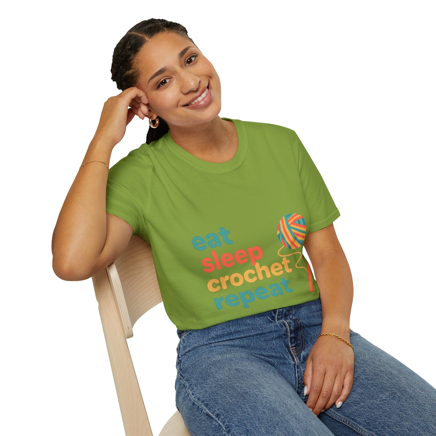Eat Sleep Crochet Repeat T‑Shirt