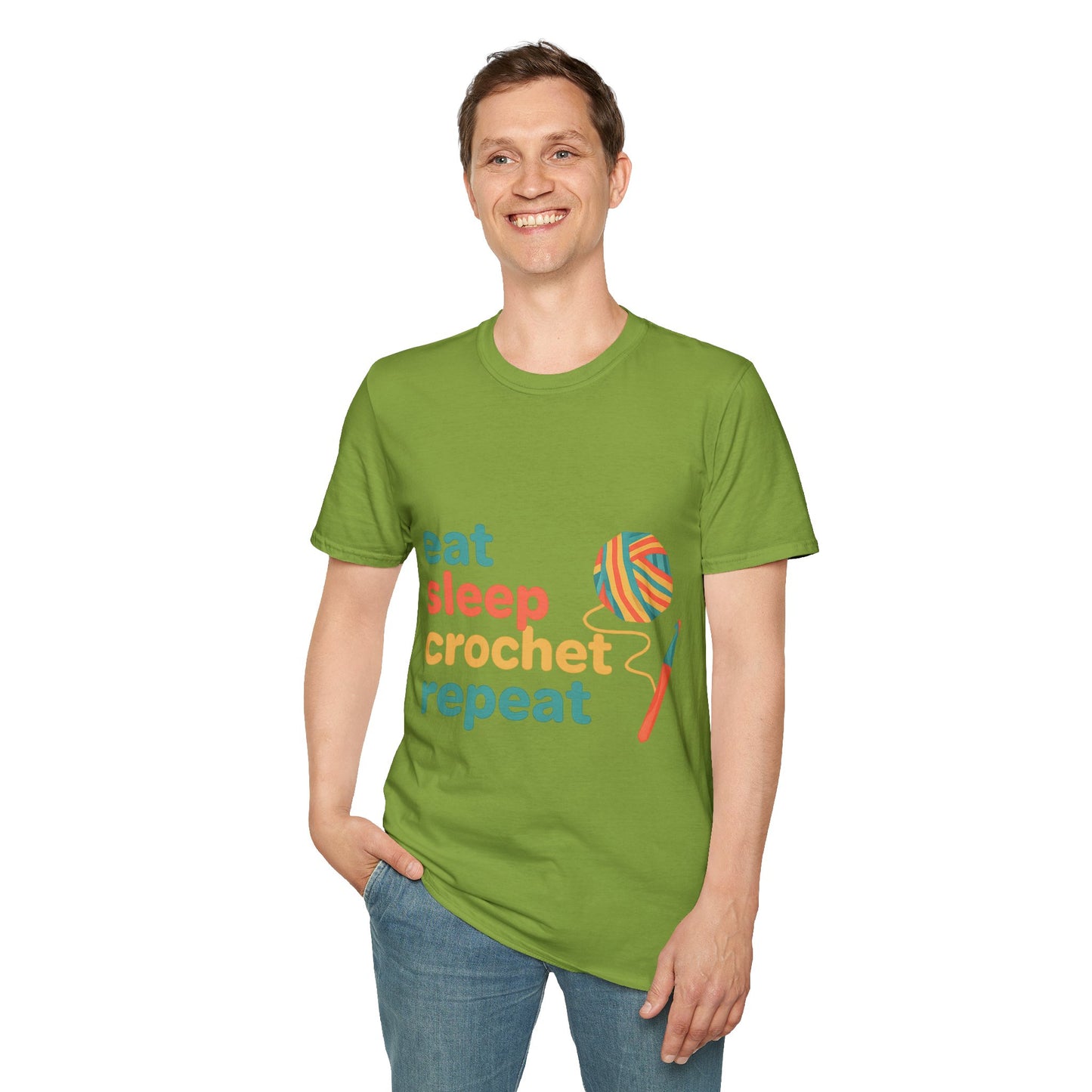 Eat Sleep Crochet Repeat T‑Shirt