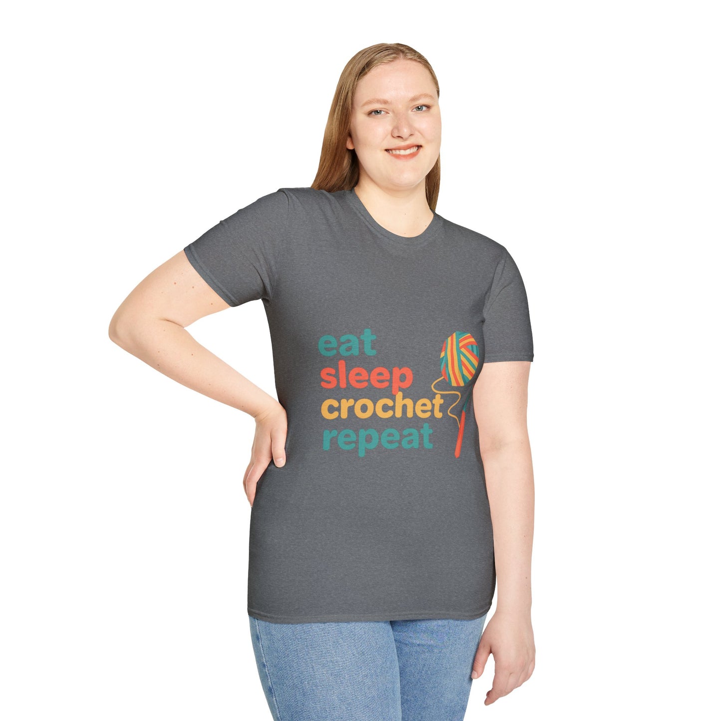 Eat Sleep Crochet Repeat T‑Shirt