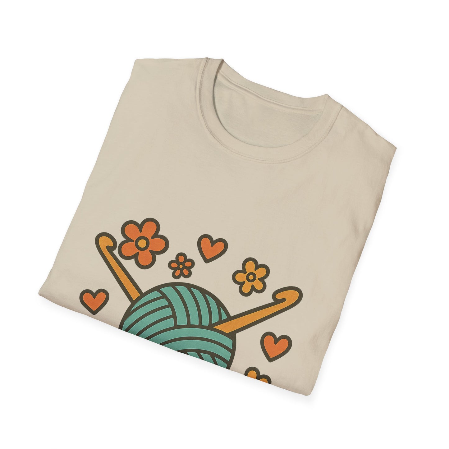 Crafty Love Unisex T-Shirt | Knitting Gift | Cozy Apparel | Yarn Lover Tee | Handmade Vibes | Perfect for Crafters and Creatives