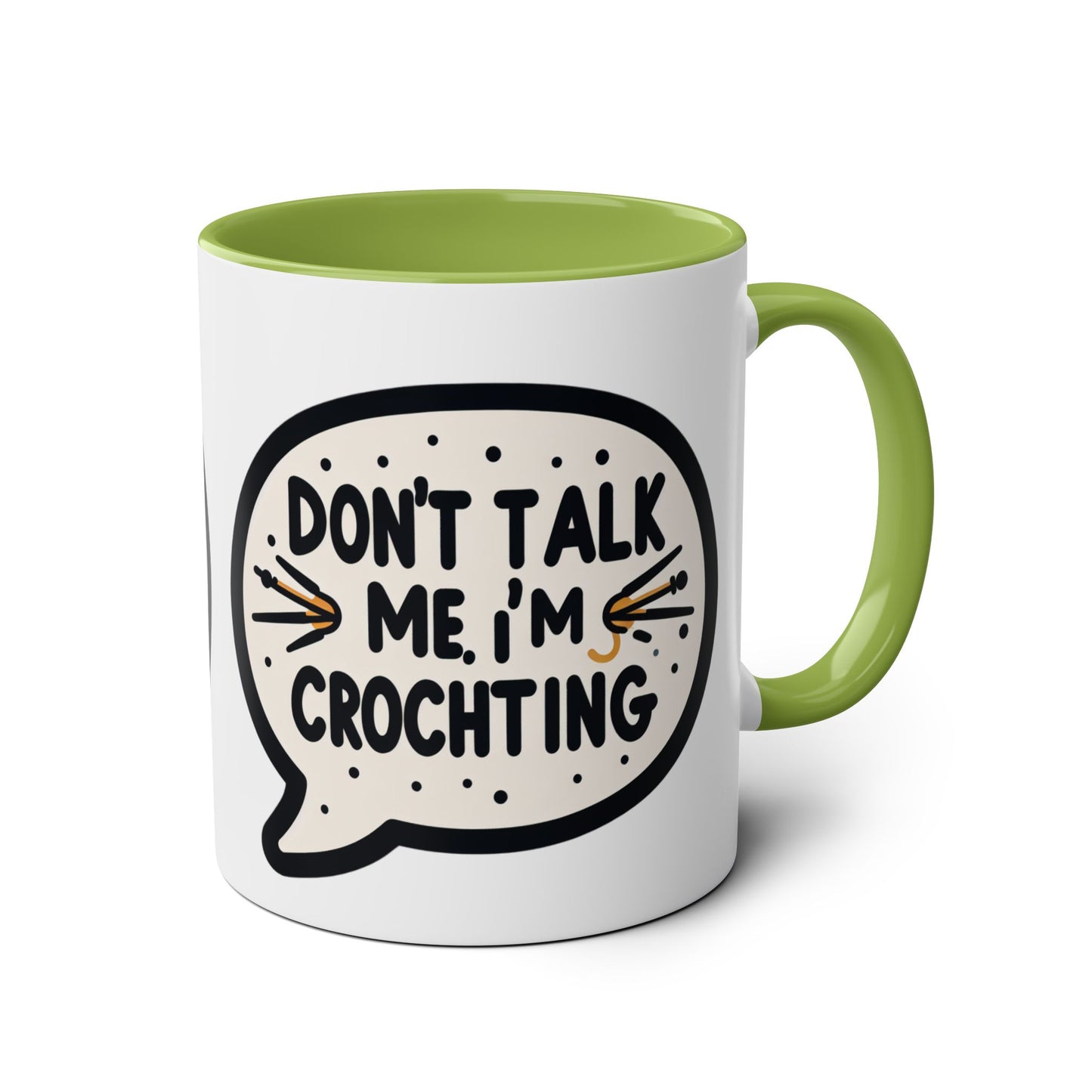 Crocheting Two-Tone Coffee Mug, 11oz - Don't Talk to Me