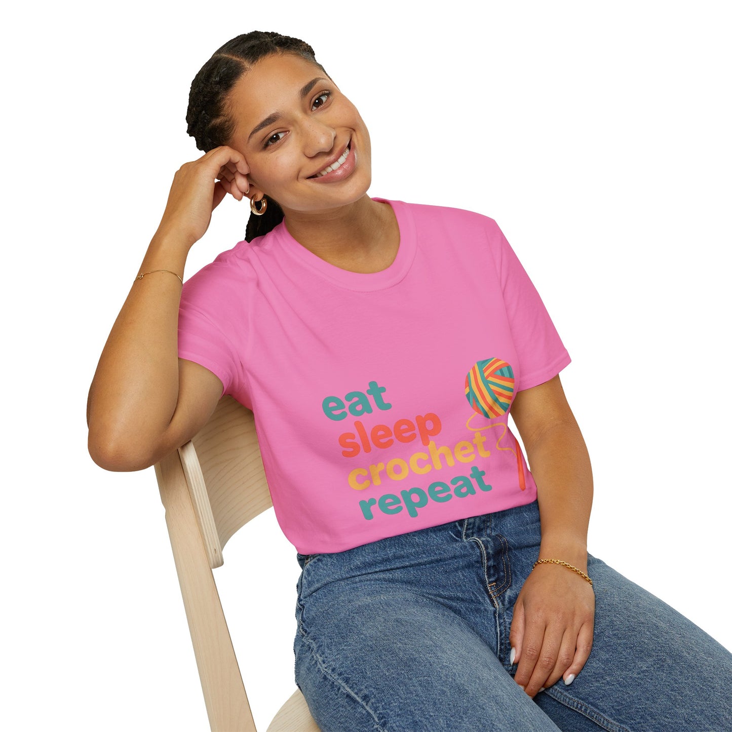 Eat Sleep Crochet Repeat T‑Shirt