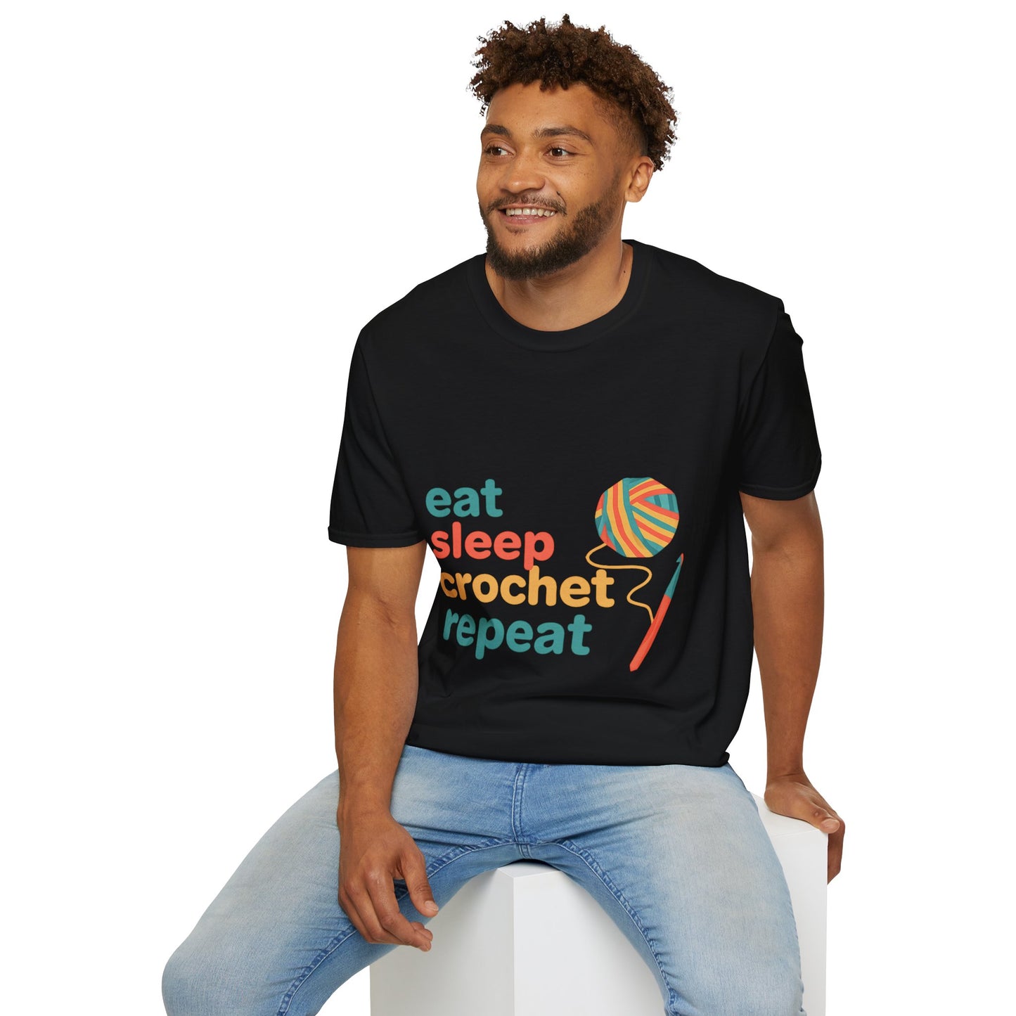Eat Sleep Crochet Repeat T‑Shirt