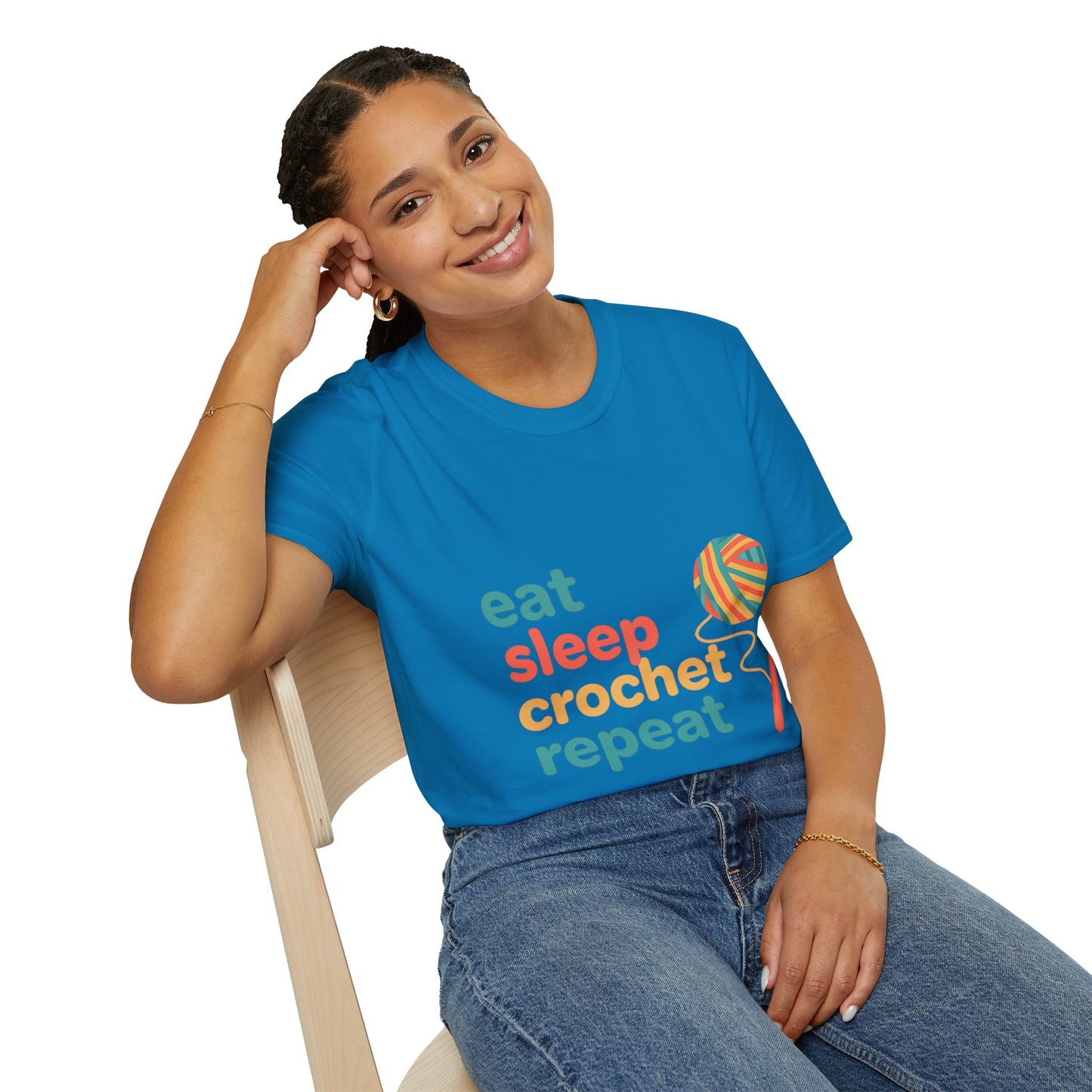Eat Sleep Crochet Repeat T‑Shirt