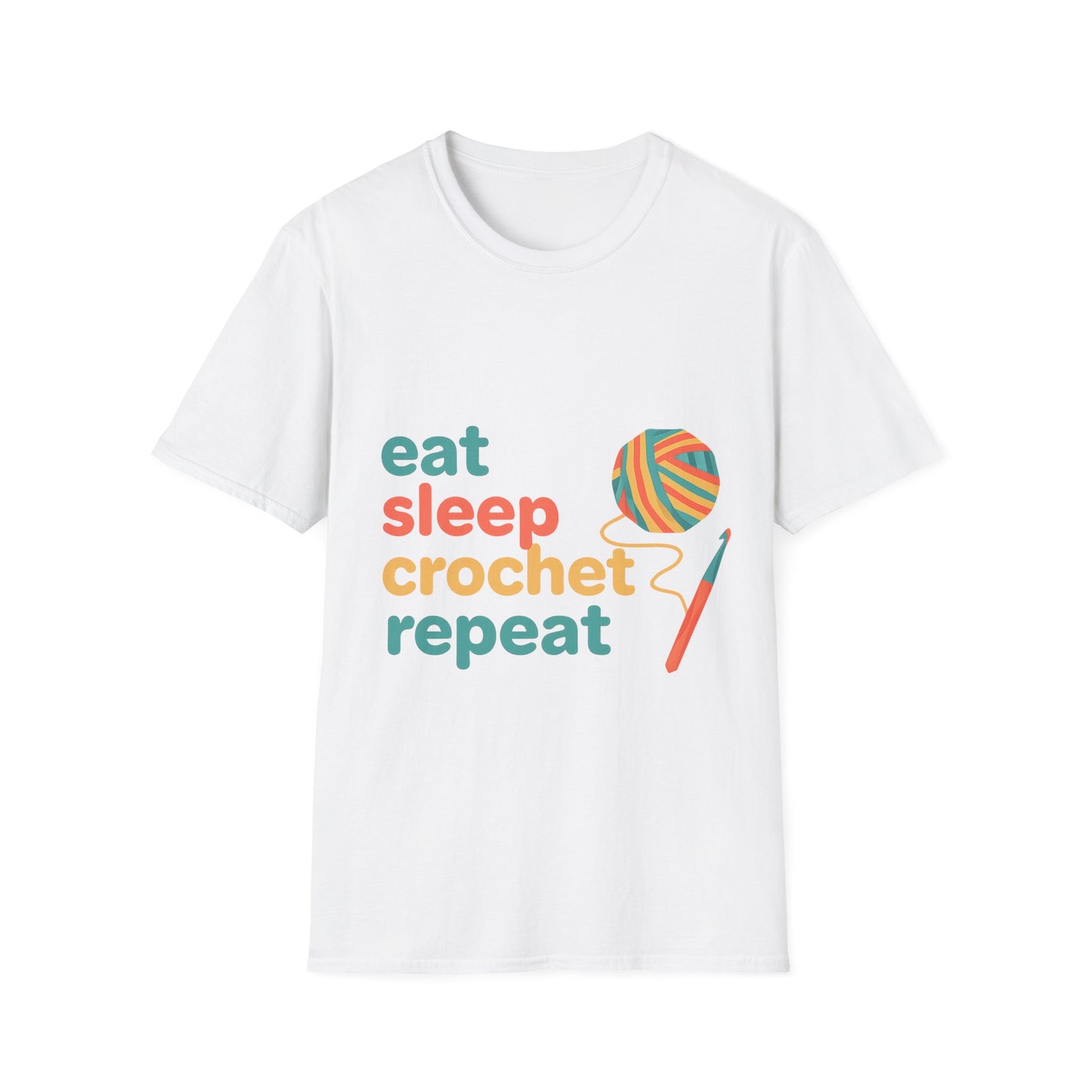Eat Sleep Crochet Repeat T‑Shirt