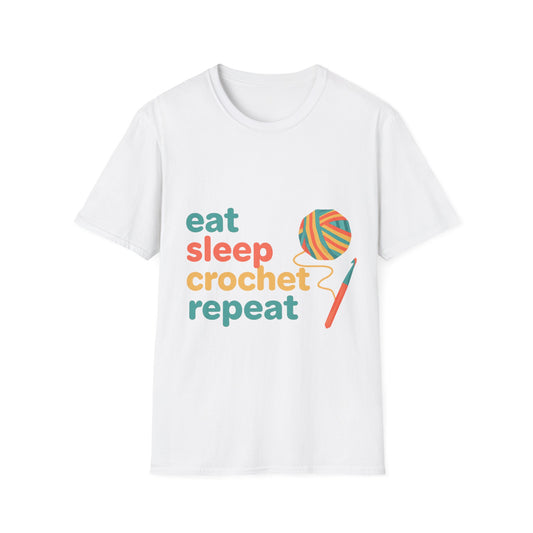Eat Sleep Crochet Repeat T‑Shirt